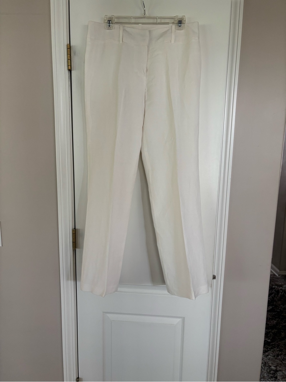 Willi Smith Linen Straight Fit Pants in Off-White - women’s Size 10
